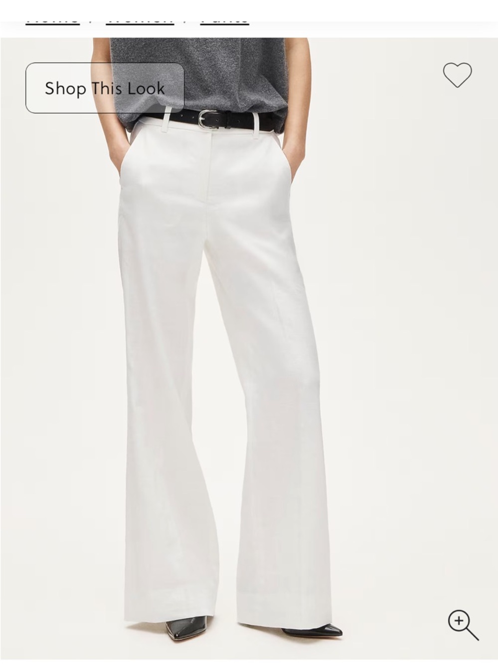 J. Crew Carolina flare pant in stretch linen blend